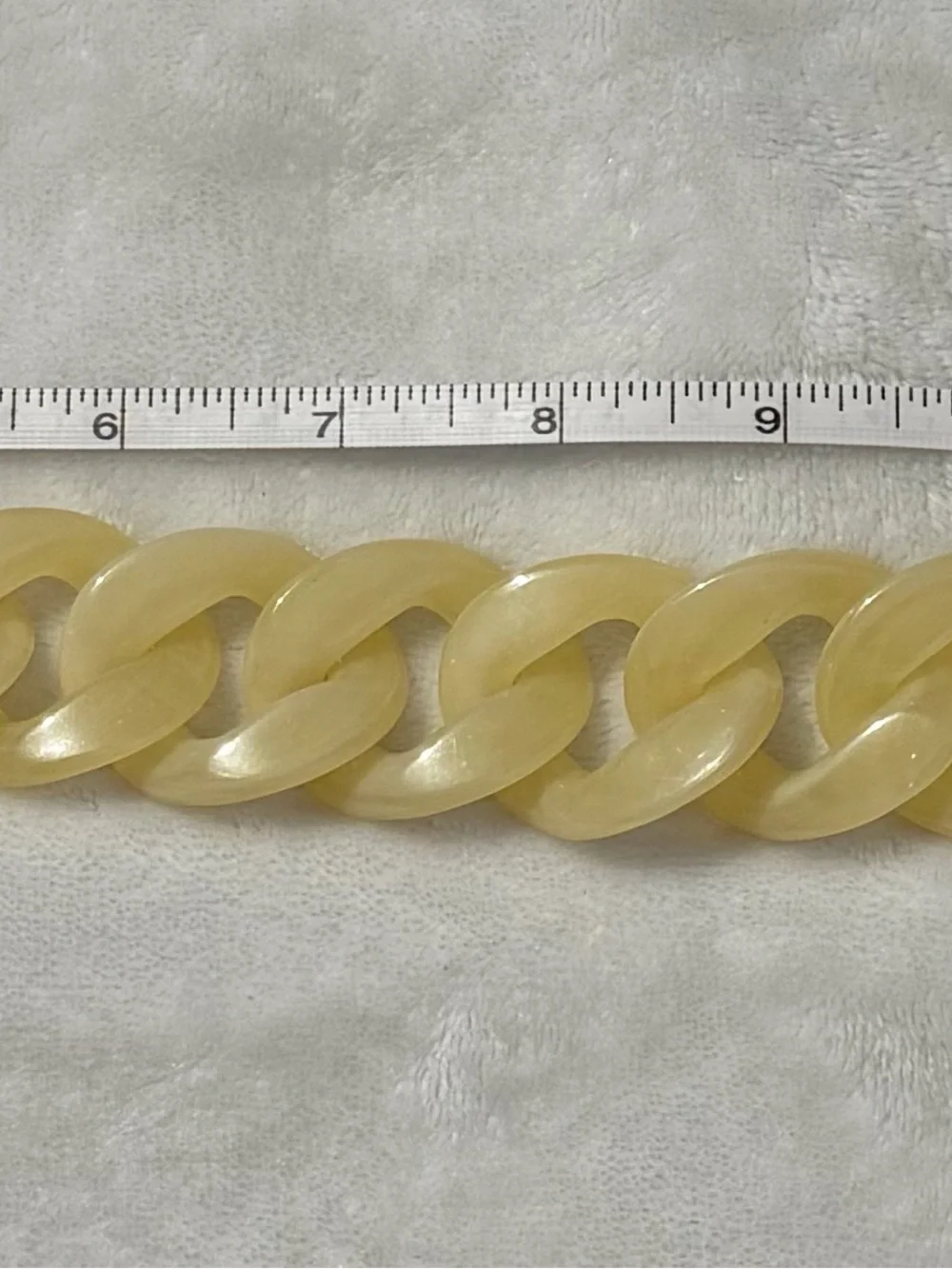 Yellow Marble Resin Chain Purse Charm